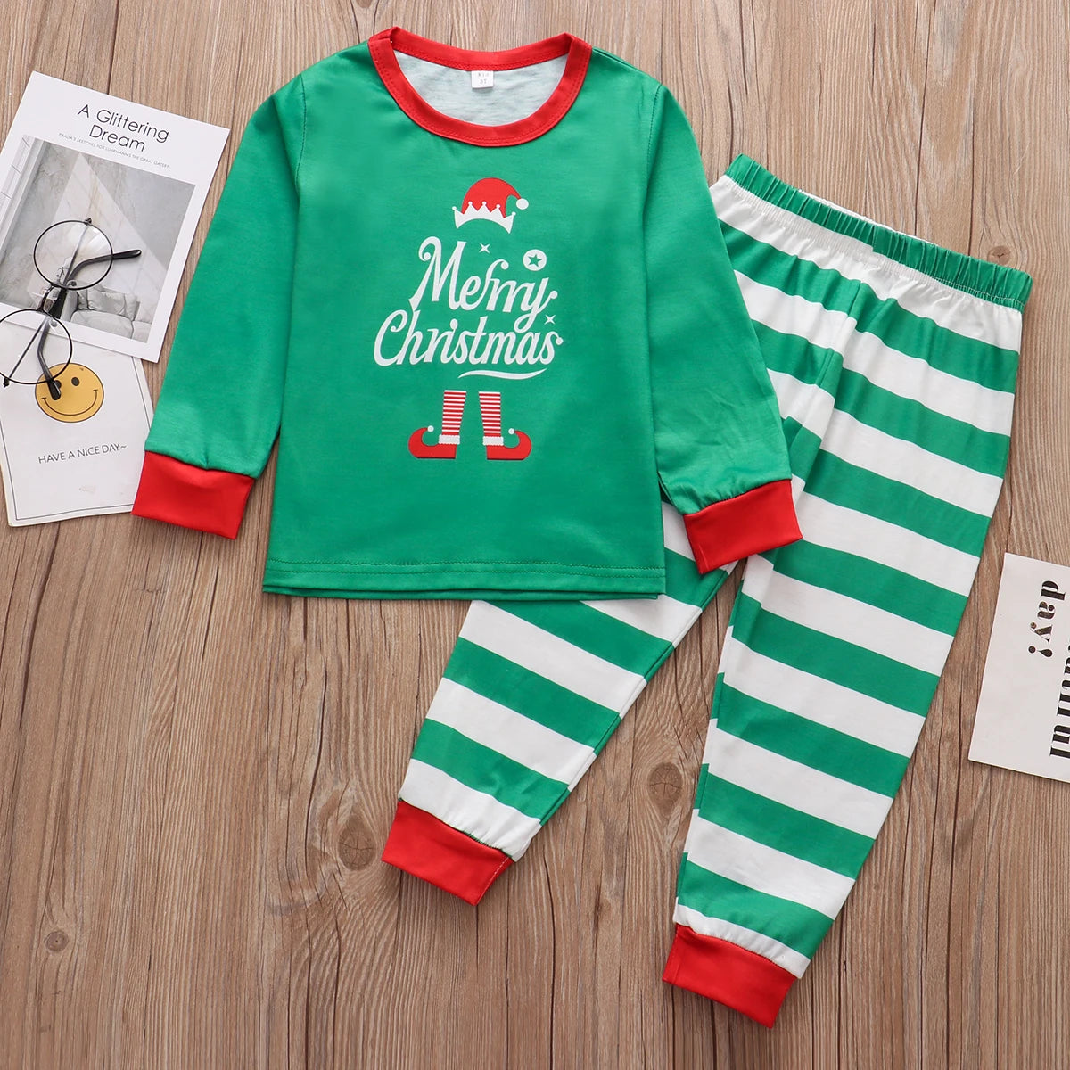 Christmas Family matching costumes pajamas 2021 Xmas adults kids outfits baby jumpsuits Letter Merry Christmas Family pajamas