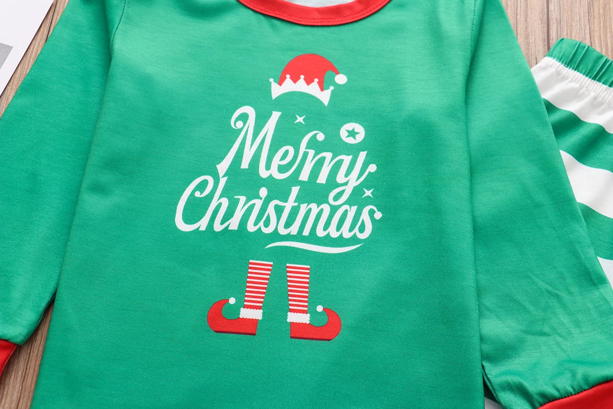 Christmas Family matching costumes pajamas 2021 Xmas adults kids outfits baby jumpsuits Letter Merry Christmas Family pajamas