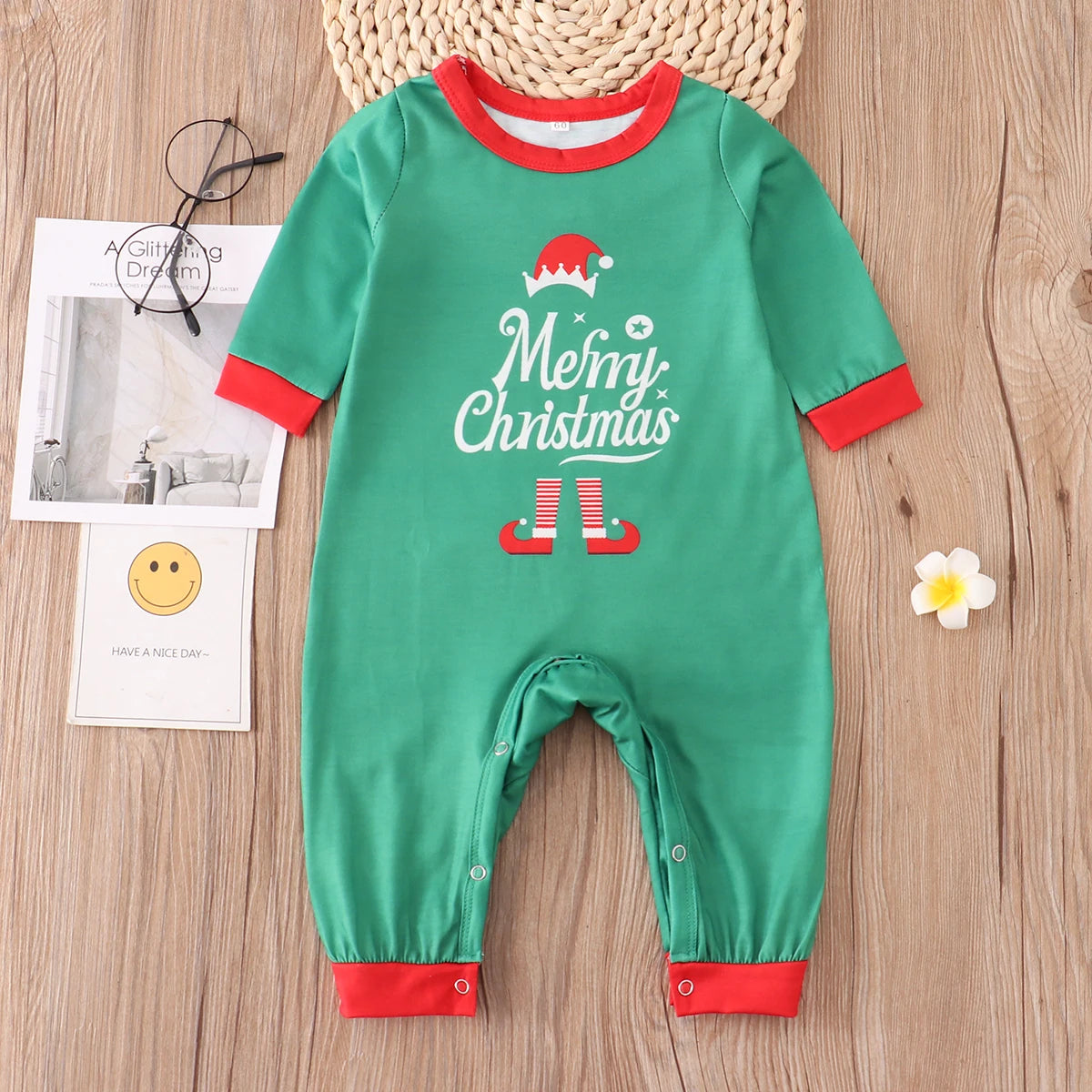 Christmas Family matching costumes pajamas 2021 Xmas adults kids outfits baby jumpsuits Letter Merry Christmas Family pajamas