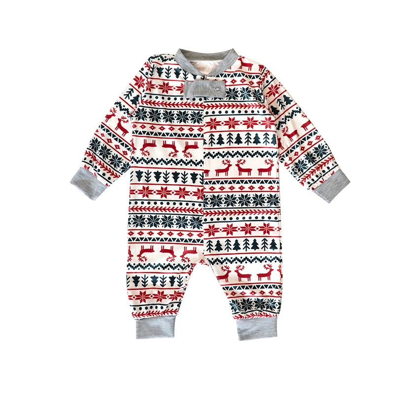 Christmas Family Matching Pajamas Set Mother Father Kids Matching Clothes Family Look Outfit Baby Girl Rompers Sleepwear new