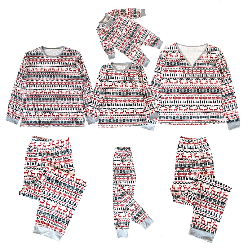 Christmas Family Matching Pajamas Set Mother Father Kids Matching Clothes Family Look Outfit Baby Girl Rompers Sleepwear new