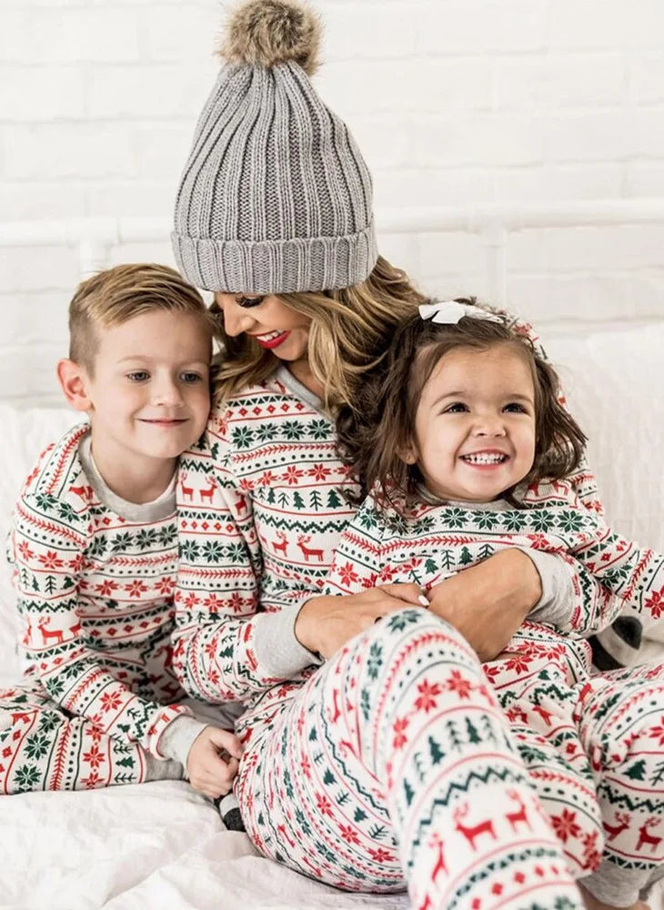 Merry Christmas Pajamas Family Matching Set Mother Father Kids Clothes Family Look Outfit Baby Girl Rompers Sleepwear Pyjamas