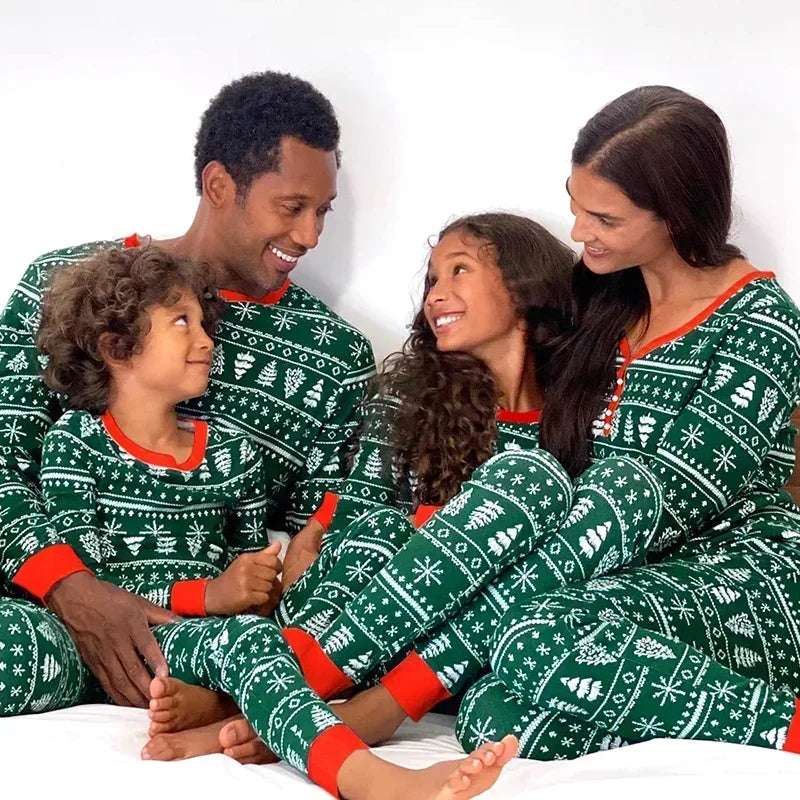 Merry Christmas Pajamas Family Matching Set Mother Father Kids Clothes Family Look Outfit Baby Girl Rompers Sleepwear Pyjamas