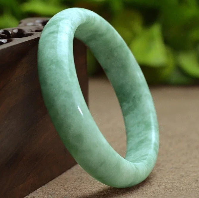 Genuine Natural Green Jade Bangle Bracelet Charm Jewellery Fashion Accessories Hand-Carved Lucky Amulet Gifts for Women Her Men