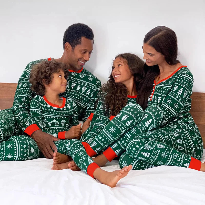 Merry Christmas Pajamas Family Matching Set Mother Father Kids Clothes Family Look Outfit Baby Girl Rompers Sleepwear Pyjamas