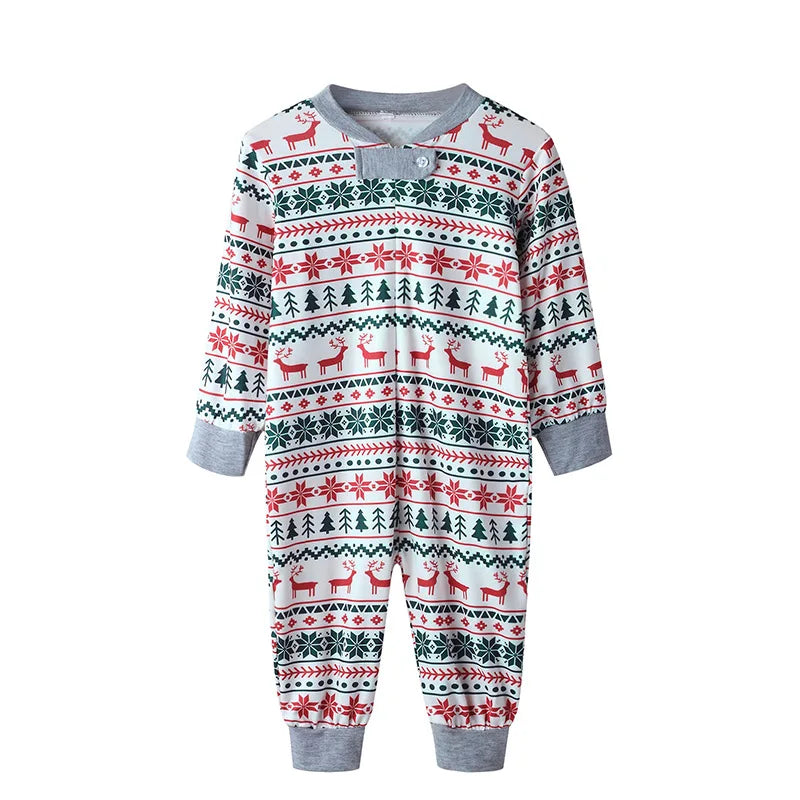 Merry Christmas Pajamas Family Matching Set Mother Father Kids Clothes Family Look Outfit Baby Girl Rompers Sleepwear Pyjamas