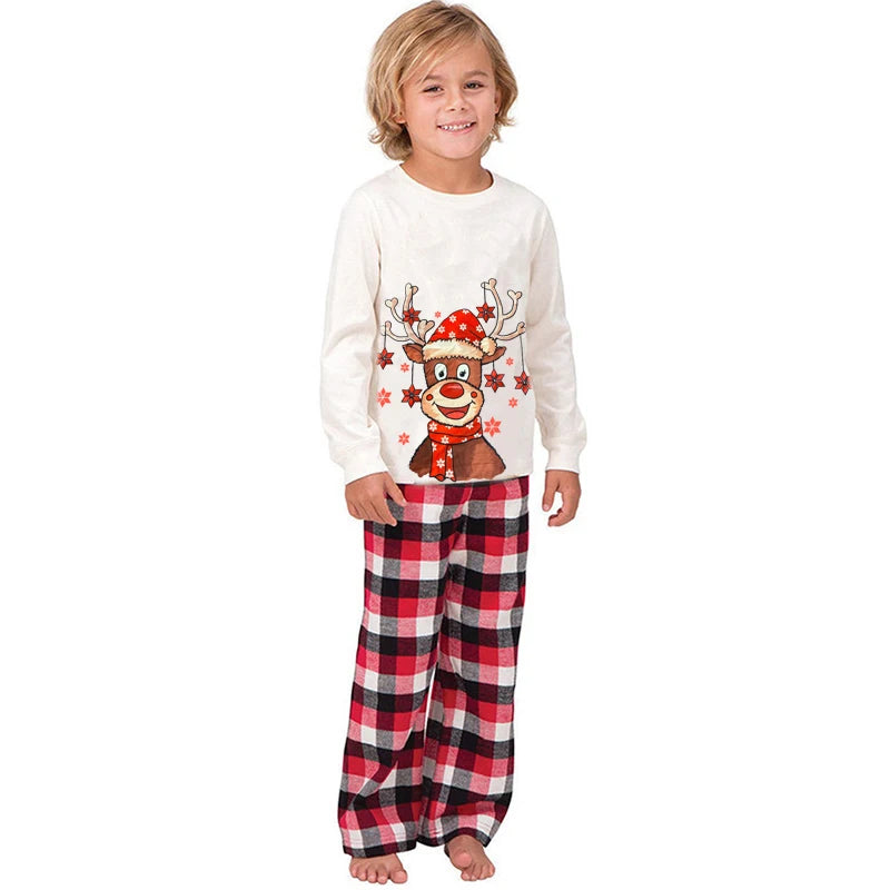 2022 Deer Family Christmas Pajamas Matching Set Adult Kid Baby Dog Xmas Family Matching Outfits Christmas Family Pj's Clothes