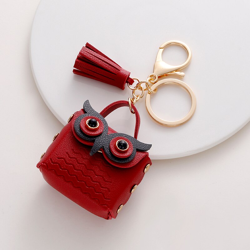 Cute Owl Coin Card Holder Keychain