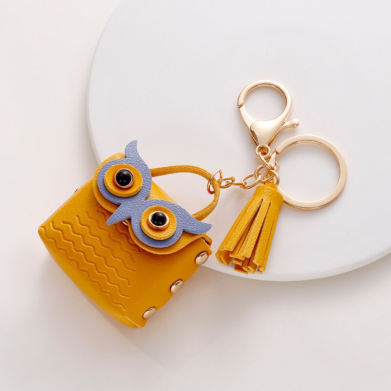 Cute Owl Coin Card Holder Keychain