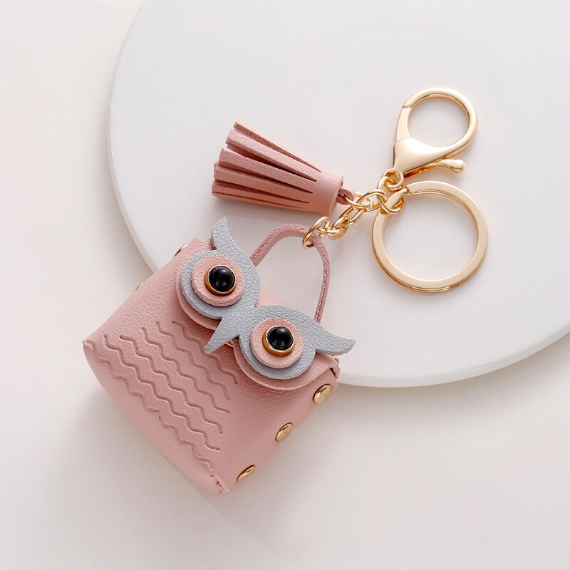 Cute Owl Coin Card Holder Keychain