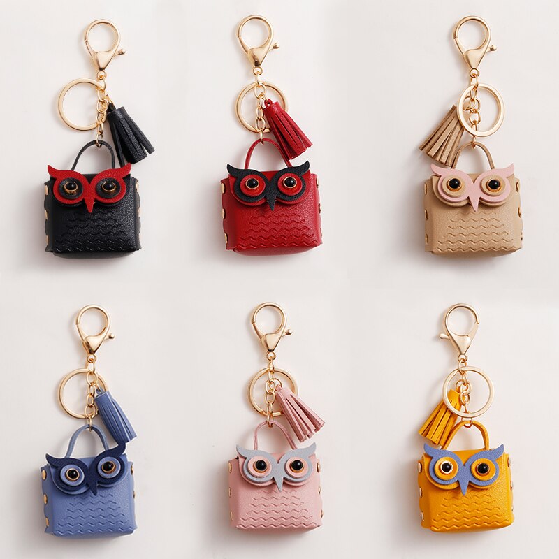 Cute Owl Coin Card Holder Keychain