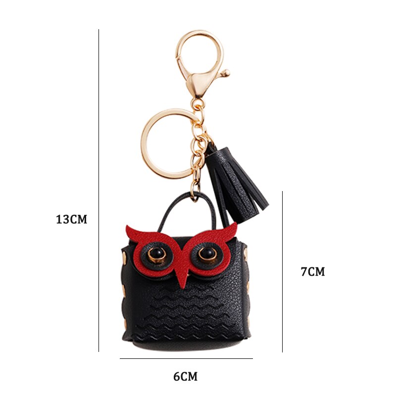 Cute Owl Coin Card Holder Keychain