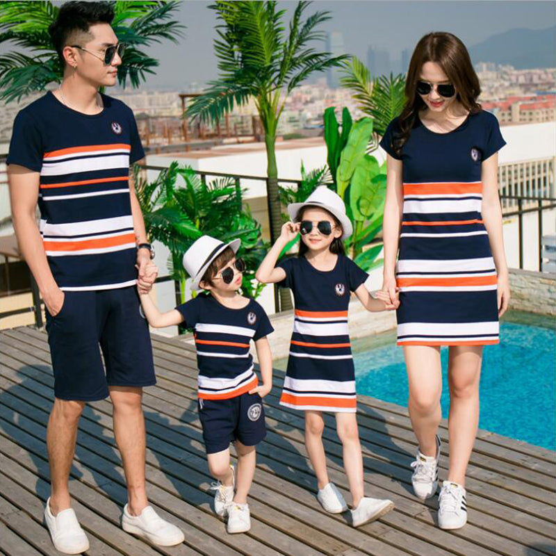 Family Matching Outfits Striped